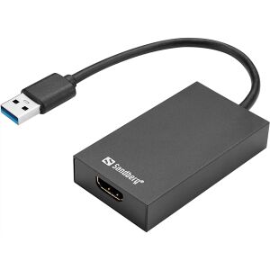 Sandberg 134-42 USB 3.0 apa - HDMI anya Átalakító Adapter - Fekete 145023020 - Sandberg