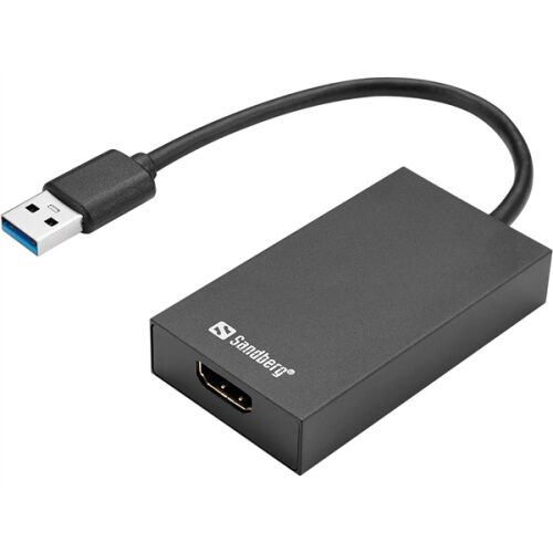 Sandberg 134-42 USB 3.0 apa - HDMI anya Átalakító Adapter - Fekete 145023020