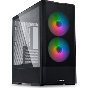 Lian Li Lancool 207 számítógépház - edzett üveg, 2db 14cm-es PWM ARGB ventilátor, fekete (LANCOOL 207RX) 145024602 - Számítógépház