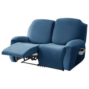 Relax Fotel Huzat (bársonyos, 2 üléses, kék, rugalmas) 145028668 - Bútorhuzat