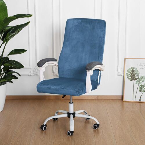 Forgószék Huzat (L-es, bársonyos, 1 részes, rugalmas, mosható, kék) 145028702