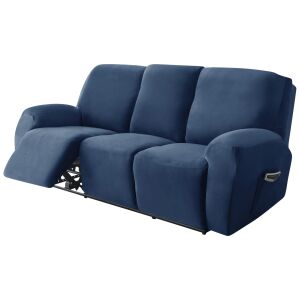 Relax Fotel Huzat (bársonyos, 3 üléses, tengerészkék rugalmas) 145028918 - Bútorhuzat