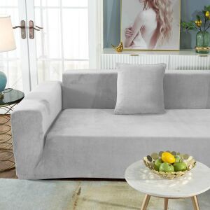 Kanapé Huzat (bársonyos, 2 személyes, világosszürke) 145029012 - Lakberendezés