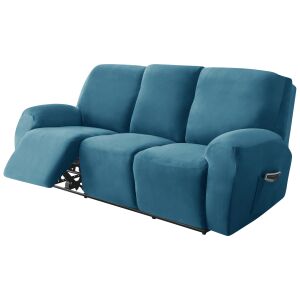 Relax Fotel Huzat (bársonyos, 3 üléses, tengerkék, rugalmas) 145029051 - Bútorhuzat