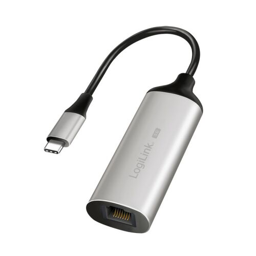 Logilink USB-C/M 3.2 Gen 1 - RJ45/F 5G Gigabit Ethernet adapter, Full Duplex áramlásszabályozással, alumínium 145029355