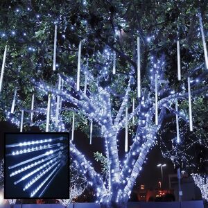 Kültéri fehér meteor fényeső, fényfüzér,50 cm, 8 részes (BBV) 145030358 - Fényfüzér