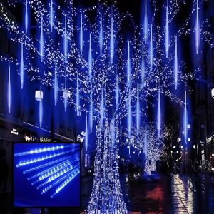 Kültéri kék meteor fényeső, fényfüzér,50 cm, 8 részes (BBV) 145030359 - Fényfüzér