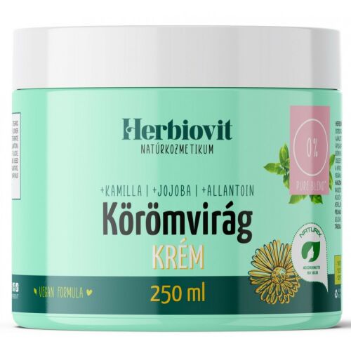 Herbiovit Körömvirág krém 250ml, vegán formula érzékeny bőrre - Gyógynövény krém