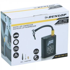 Dunlop Autókompresszor 150 Psi Digitális Kompresszor Powerbank Funkcióval 145039601 - Dunlop
