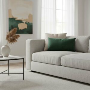 Mohazöld bársony téglalap díszpárna - betéttel - 30x60 cm 147208749 - Díszpárna