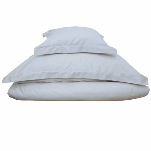 Dupla pamutszatén ágyneműhuzat garnitúra angol széllel - 5 db-os - Halvány szürke - TC 250