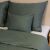 Olivazöld egyszínű szatén ágyneműhuzat garnitúra - TC 300 3 db: Kispárna+Nagypárna+Paplan 145044024