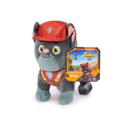 Mancs Őrjárat Rubble plüss figura, 10 cm, piros sisak - Plüss