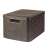 Curver Style L 30L Storage Box with Lid, Dark Brown, Plastic, Rattan Look