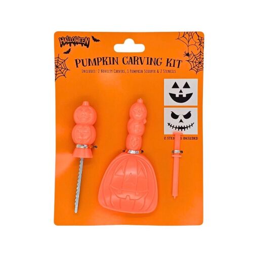 Set pentru sculptat dovleci de halloween, 5 piese cu unelte, lingură și șabloane reutilizabile 145046405
