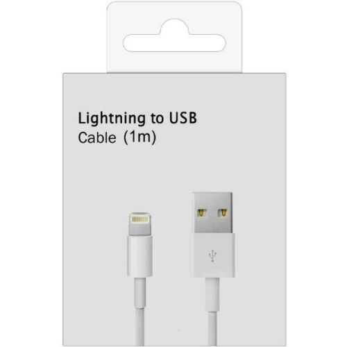 OEM adat-/töltőkábel Apple kompatibil, Lightning – USB-A, 1 m, fehér, bliszter