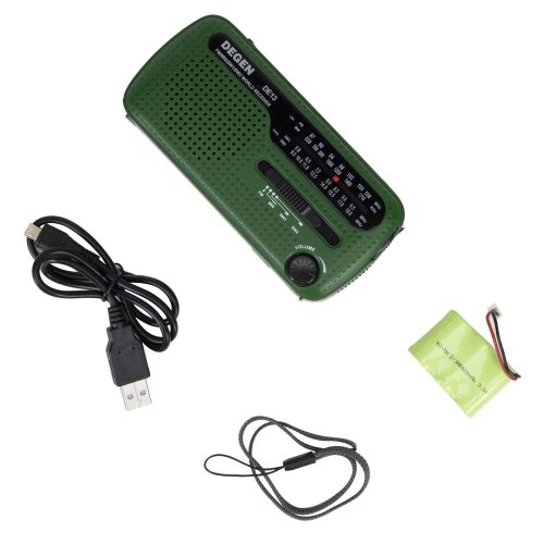 Notfunkgerät PNI Degen DE13, FM-AM-SW, mit Solarbetrieb, Akku oder AAA-Batterien, SOS-Funktionen, Taschenlampe, Signallicht 145046865