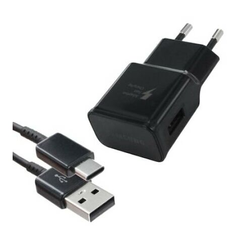 Eredeti Samsung EP-TA20EBE töltő, 1,2 m USB-C kábellel, fekete, bulk 145046940