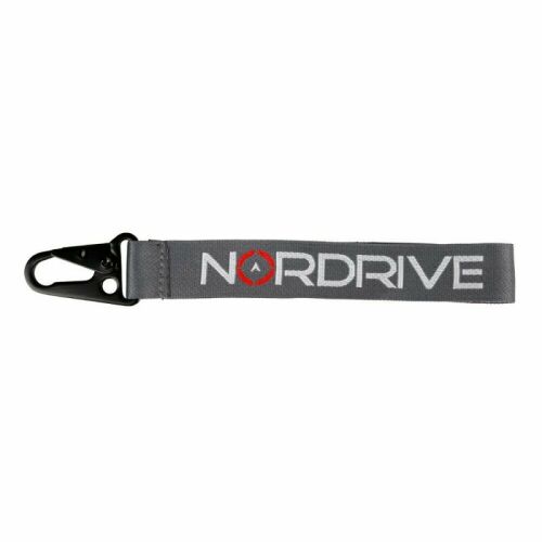 Nordrive kulcstartó karabinerrel, szürke szövet kulcstartó - Játék