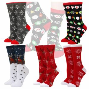 Karácsonyi pamut zokni színes 5 pár karácsonyra 37-43