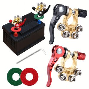 2x pólusszorító, akkumulátor csatlakozók, pozitív és negatív pólusok, 6-24V 145047597 - Akkumulátor saru