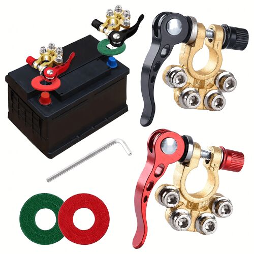 2x pólusszorító, akkumulátor csatlakozók, pozitív és negatív pólusok, 6-24V 145047597