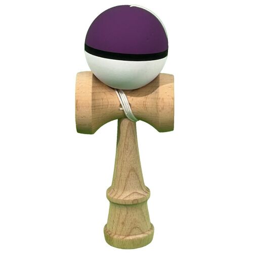 Kendama X Original, Profi, Flippy, Fából, Gumifogás, 18 cm, Lila/Fekete/Fehér