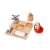 Montessori szenzoros tábla, fából, 14,5 cm x 14,5 cm, 3+, csappal, kapcsolóval és retesszel
