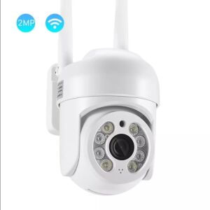 Camera de supraveghere WIFI, FULL HD, conectare telefon, night vision color, alarma, rezistenta la apa, alb 145051229 - Camere de supraveghere