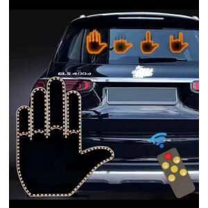 LED-es autós tábla távirányítóval, kézi típus, 4 használati móddal, erős világítás, univerzális kompatibilitás, fekete/narancssárga 145051233 - Autólámpa