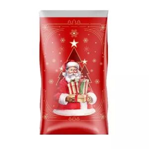 Чанта с коледен Дядо Мраз мотив - широка, 20 х 35 см 145051555 - Опаковане на подаръци