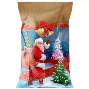 Коледна торбичка със златен модел - широка, 20 x 35 см 145051572 - Опаковане на подаръци