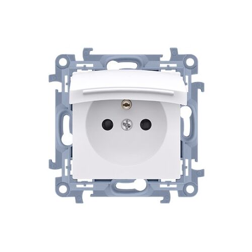 Dugaszolóaljzat IP44-es változathoz tömítéssel, áramút redőnyökkel - fedél színe fedél (modul) 16 A, 250 V~, csavaros csatlakozók, fehér 145053024