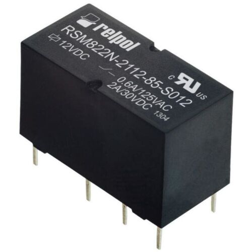 Szubminiatűr relé RSM822N-2112-85-S012 monostabil, 2 váltóérintkező, 2 A, nyomtatott áramkörökhöz. Bemenet / tekercs: 1-16, feszültség 145053748