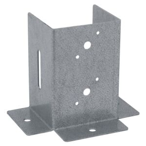 Nyitott oszlopláb csavaros cink dübellel 121x150x2 mm