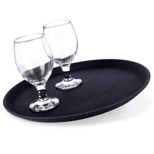 Fekete csúszásmentes pincértálca 35 cm 145054076 - Tálca