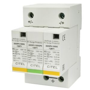1+2 típusú túlfeszültség-levezető (BC) 12,5kA 2p+GDS50PV-1000G/12KT1