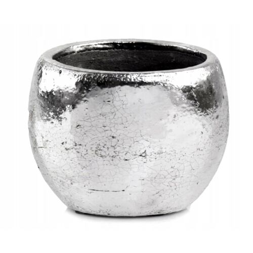 Kerámia virágcserép fedél, ezüst gömb, 10,5 cm 145054961