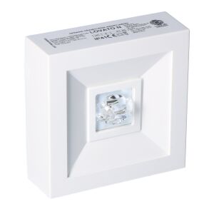 LED biztonsági lámpatest, LOVATO N ECO 3W 6000K 1h, egycélú, folyosó optika, fehér