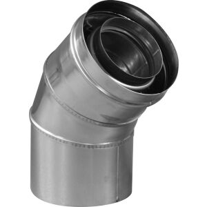 Koncentrikus könyök 45° 60/100 145056219 - Kandalló & Kályha kiegészítő