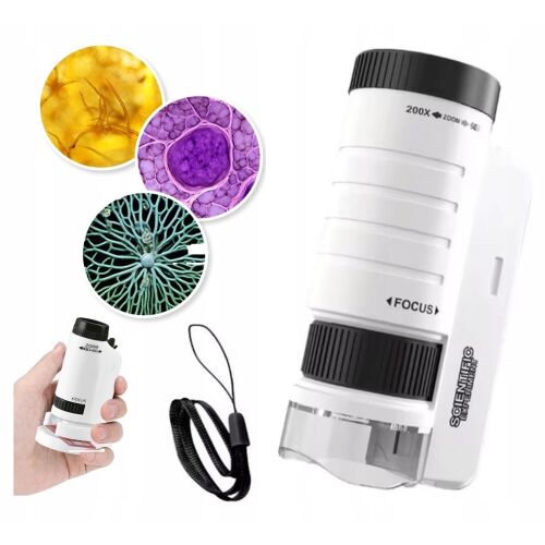 MIKROSKOP EDUKACYJNY DLA DZIECI 120X PRZENOŚNY NA PREZENT LED NAUKOWY COIL 145057821