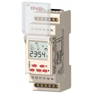 1 csatornás, csillagászati időzítő 230V AC ZCM-31