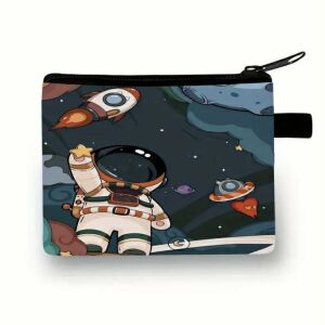 „A mi Tibink: Kapu Tibor”pénztárca, kulcstartó kincsrejtő, úrhajó, rakéta mintás, az űrhajózás szerelmeseinek kitűnő ajándék, 11x14 cm #405-2 145060353 - Gyerek pénztárca