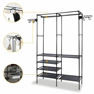Álló ruhafogas polccal - Stílusos, praktikus és stabil megoldás otthonra és irodába! 👕🧥 145060363 - Bútor