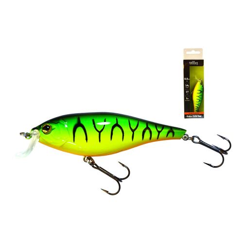Wizard Shallow Rattle Shad wobbler, lassan süllyedő, 8.8cm, 14g, zöld és sárga horgászcsali - Wizard