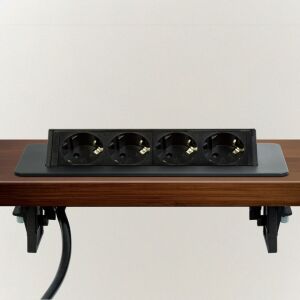 Rejtett elosztó - 4-es - Felnyíló kivitel - fekete