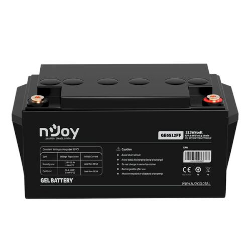 NJOY akkumulátor - GE6512FF (12V/65Ah, T6, zárt, gondozás mentes, GEL) 145071730