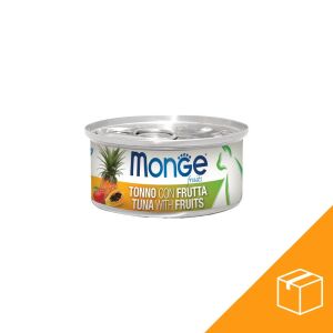 Monge Fruits Gyümölcsös Macskaeledel (Tonhal és Gyümölcsök) - 24x80 g 145076444 - Állattartás