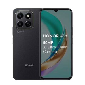 Smartphone Honor X6b Midnight Black vedere față și spate - Telefoane mobile