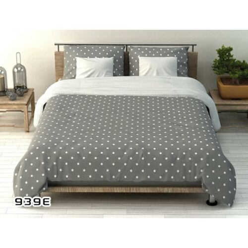 Pamut ágynemű 160x200 939E szürke, mindkét oldalán csillagokkal 145084772